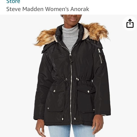 Reduced Steve Madden girl Anorak Lightweight Hood Utility Coat Anorak - Picture 1 of 8